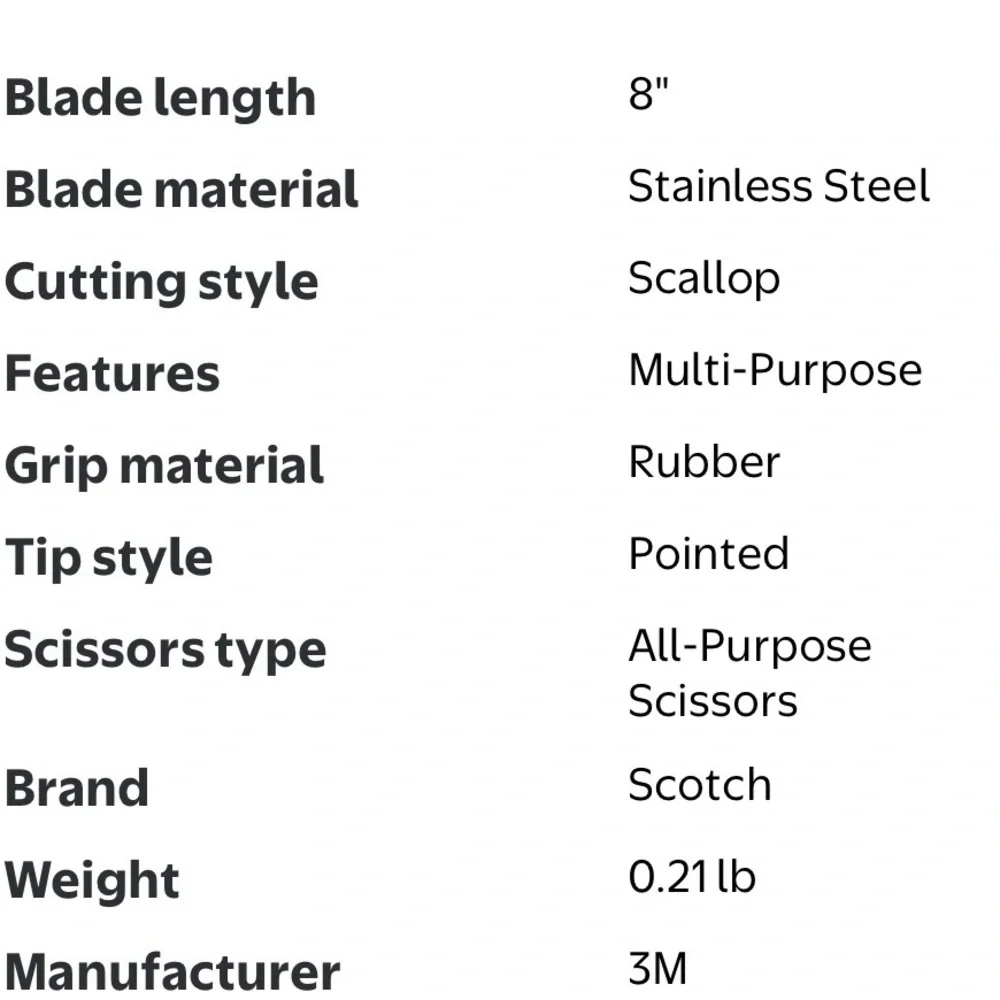 Set3⚡️Scotch Multi-Purpose Stainless Steel Scissors, 8